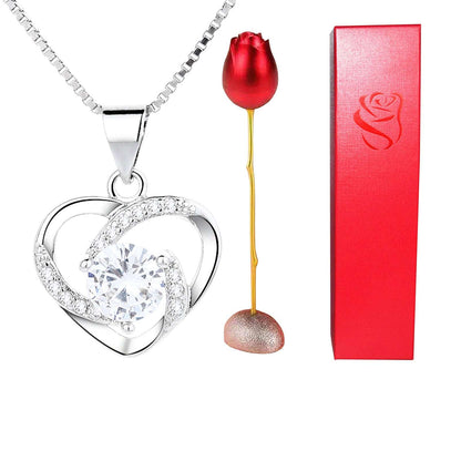 Rose Heart Necklace